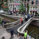 The world's first 3D print steel bridge was launched in Amsterdam